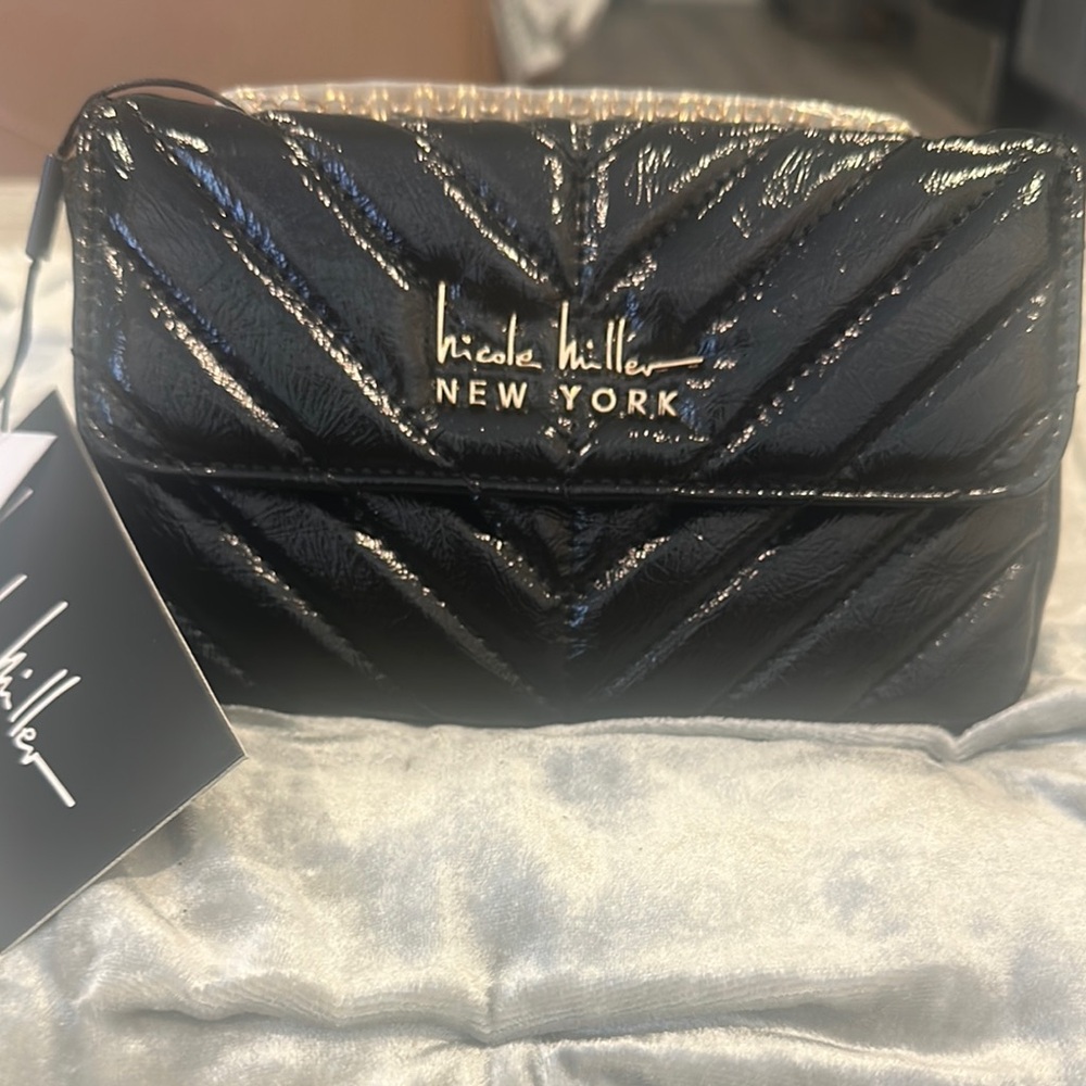 Nicole Miller Black Quilted Women's Bag